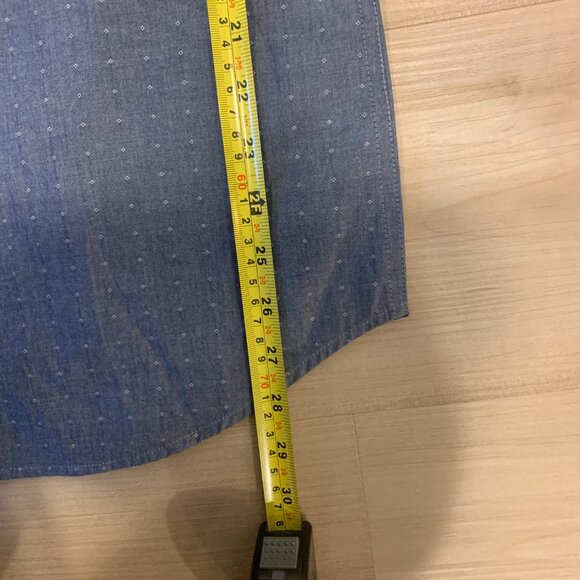 Men's Steel and Jelly Navy w/dotted print button down shirt flip cuff NWT Medium - Picture 9 of 9